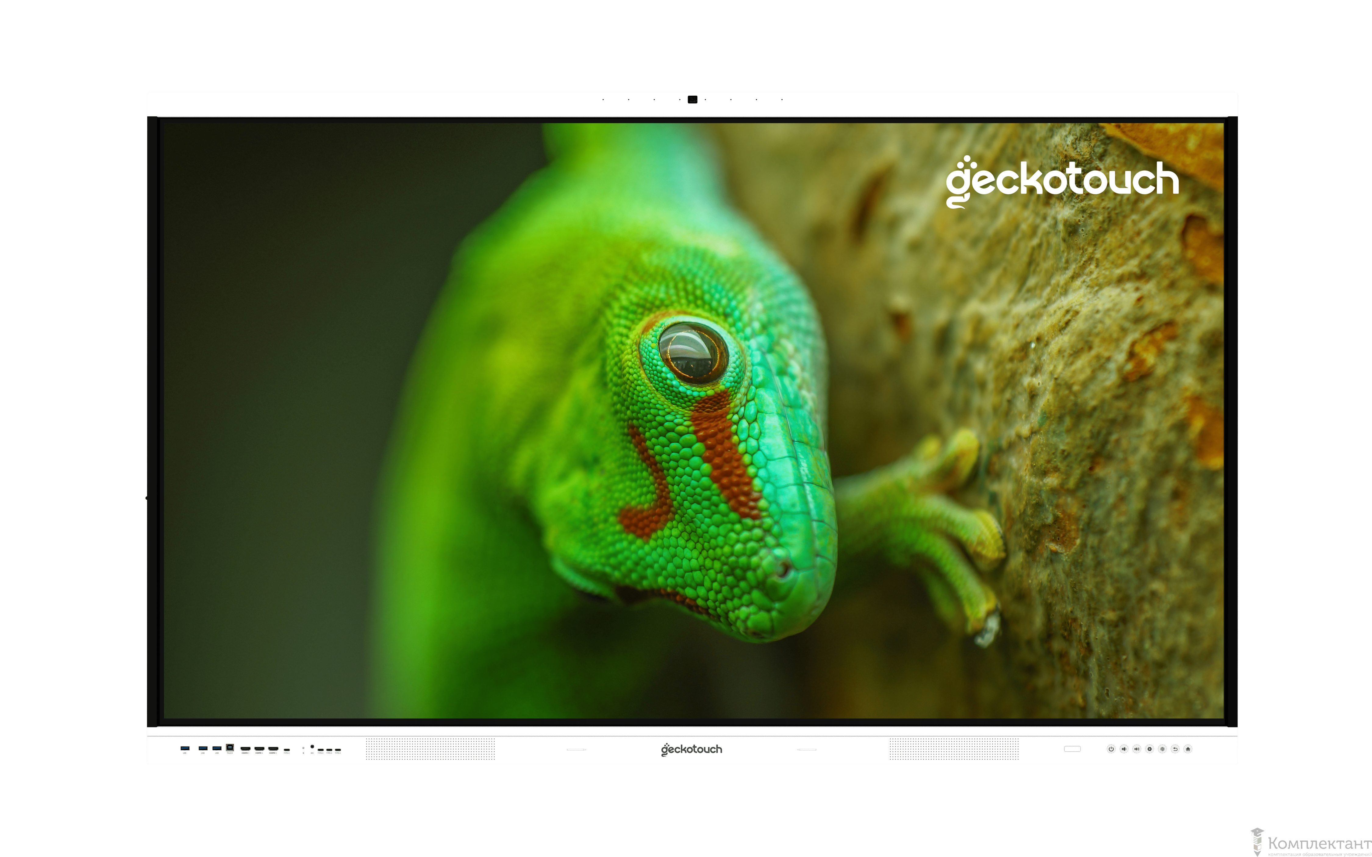 Интерактивная панель для школы Минпромторг Geckotouch 75RT c мобильной стойкой