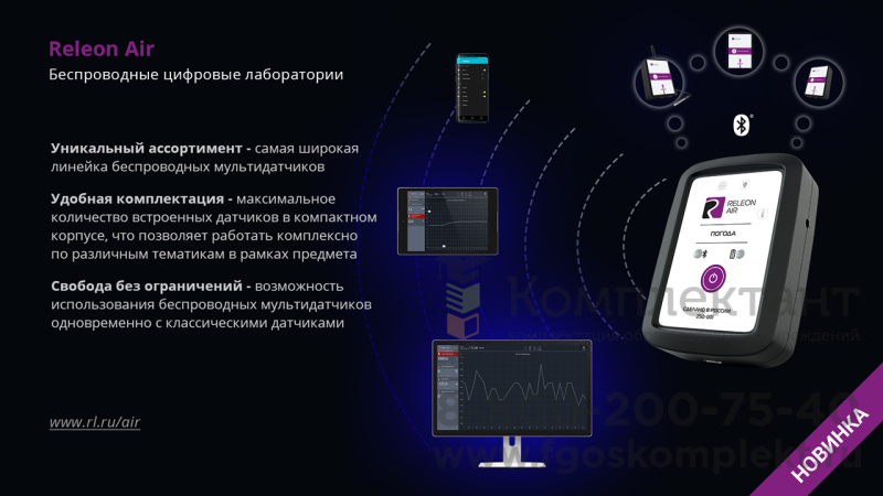 Цифровая лаборатория Releon Air (Воздух) по математике Комплект Стандартный
